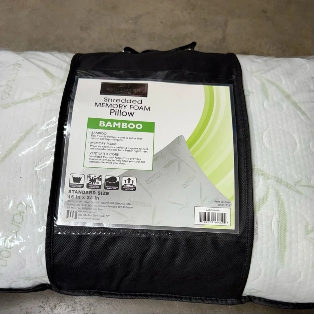 Amy Miller Home Shredded Memory Foam Pillow Standard Size